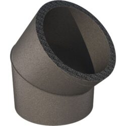 Coude Aerfoam 45° Ø180 mâle/mâle, configuration visible
