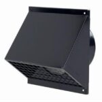 UBBINK - Gevelinlaatkap zwart 200 - 0188828