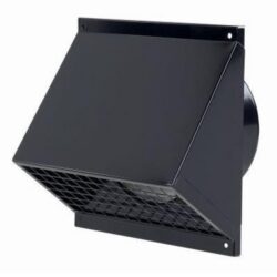 UBBINK - Gevelinlaatkap zwart 200 - 0188828