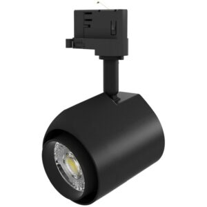 Spot LED sur rail noir 22W 3000K cylindre orientable