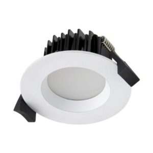 Spot encastrable LED blanc rond 7W 3000K IP54 avec ressorts de fixation noirs