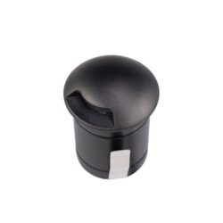Spot encastrable de sol rond noir IK10, configuration visible