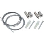 UNI-BRIGHT - Infinity panneau LED kit de suspension 4x câble acier 100cm + 4x clips montage - LPCS4100
