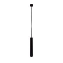 Suspension noire cylindrique LED GU10 6W 600 lm câble fin