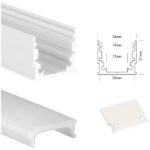 UNI-BRIGHT - M-line standard profiel blanc + cover opaque 300cm + embouts - MLS3MW