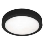 UNI-BRIGHT - MOON 145mm dia. - noir appar. IP54 - 3CCT 700lm 8W - MN1458WBCCT