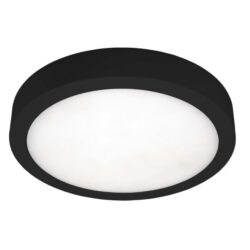 UNI-BRIGHT - MOON 145mm dia. - noir appar. IP54 - 3CCT 700lm 8W - MN1458WBCCT