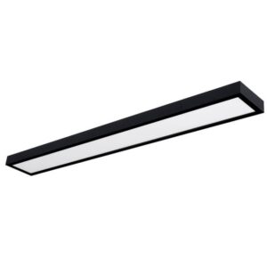 Plafonnier LED rectangulaire noir IP54 24W CCT 1200 mm
