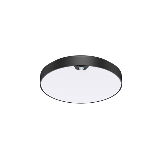 UNI-BRIGHT Plafonnier LED rond noir Plafonnier LED rond noir 300 mm avec détecteur PIR et température de couleur CCT