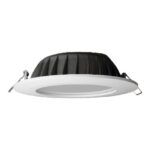 UNI-BRIGHT - Macros downl. enc.24W 3000K 850mA 1608lm 45° verre mat IP44 driver blanc mat - DL-M24W1608-01