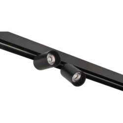 Spot sur rail 48V Madison Twin noir, configuration visible