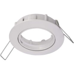 Spot encastrable blanc orientable GU10 Ø83 mm avec ressorts de fixation