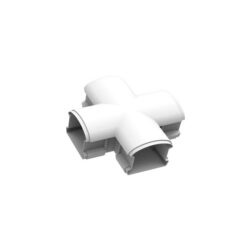 Connecteur en croix blanc pour rail QCCC, quatre voies pour rubans LED