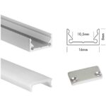 UNI-BRIGHT - S-line low profiel alu + cover opaque 200cm + embouts - SLL2MA