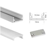 UNI-BRIGHT - S-line low profiel alu + cover opaque 300cm + embouts - SLL3MA