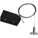 UNI-BRIGHT - Xline boîtier de connexion noir avec câble de suspension et alimentation 150cm - XLPSBB