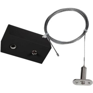 UNI-BRIGHT - Xline boîtier de connexion noir avec câble de suspension et alimentation 150cm - XLPSBB