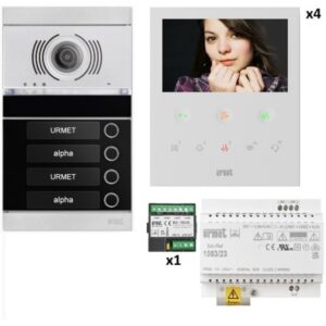 URMET - Kit vidéo 4 appartements préprogrammé - 1783104VOG