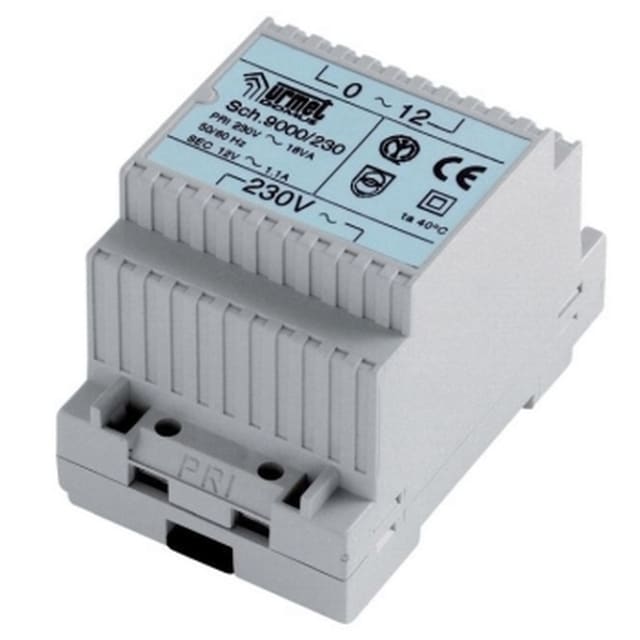 URMET - Transfo 12V rail din 4 MOD 18VA 110/220/240V - 9000/230 URMET - Transfo 12V rail din 4 MOD 18VA 110/220/240V - 9000/230