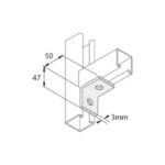 Unistrut - Equerre 90° L 2D14 t3 - P1026-S1