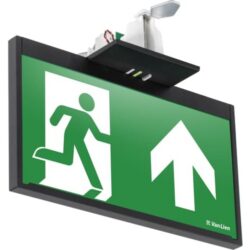 Détails visibles de Bloc de secours LED encastré noir 22 m 1 h auto-test pour Éclairage de secours