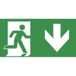 VAN LIEN - Horizon pictogramme ISO 7010 mural sortie de secours vers le bas - 7TCA091350R3364