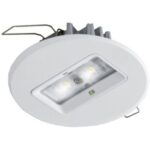 VAN LIEN - Luminaire secours Evago EVA-R encastré rond 2W blanc faisceau large h?4m - 7TCA091160R0350