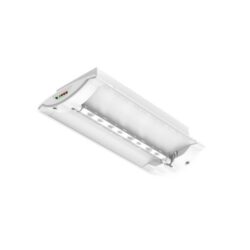 Bloc de secours LED encastrable blanc avec témoin lumineux et diffuseur translucide