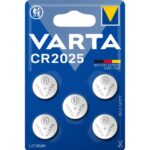 VARTA - Pile bouton LITHIUM - CR2025 - 3V - blister 5 pc. - 6025.101.415