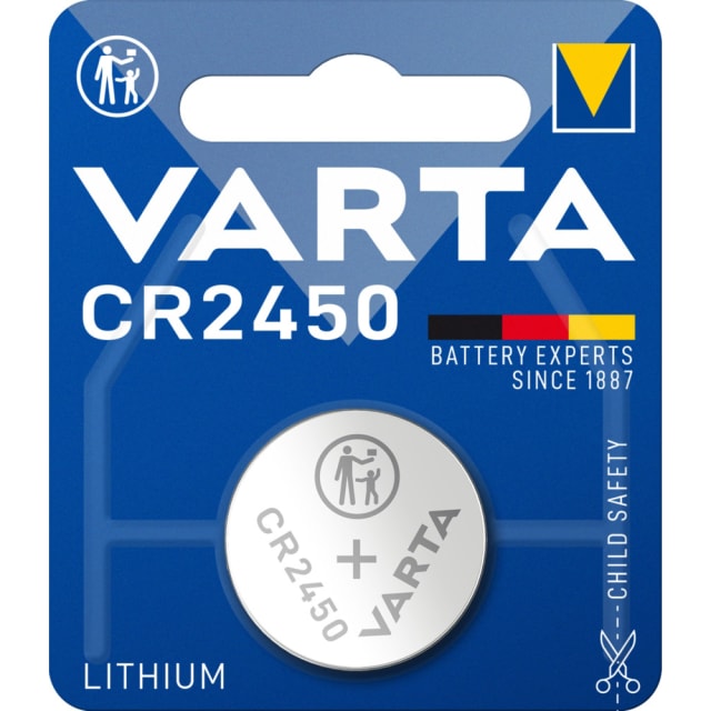 VARTA - Pile bouton LITHIUM - CR2450 - 3V 560mAh - blister 1 pc. - 6450.101.401 VARTA - Pile bouton LITHIUM - CR2450 - 3V 560mAh - blister 1 pc. - 6450.101.401