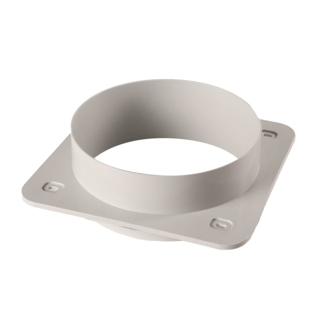 VENT AXIA Raccord latéral Econiq EQ AS 200 Raccord latéral carré Ø200 mm pour conduit de ventilation, fixation à vis, finition grise
