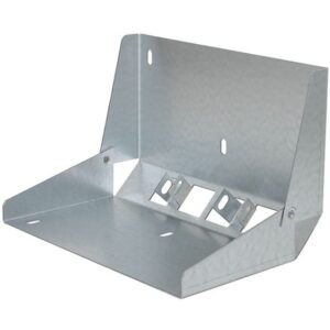 Cornière métallique 90 degrés pour 3 tuyaux Ø63 mm, fixation murale