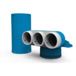 VENT-AXIA - VCHL 250 63 - Collecteur pour bouche - 3x Ø63 Ø125 H=250 90° long + manchon - 2005000322