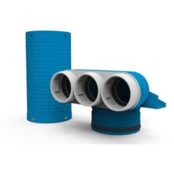 VENT-AXIA - VCHL 250 63 - Collecteur pour bouche - 3x Ø63 Ø125 H=250 90° long + manchon - 2005000322