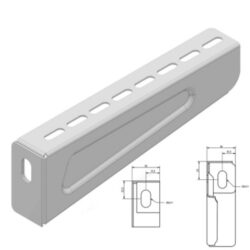 Détails visibles de Console murale universelle 69 x 217 mm Sendzimir pour Console murale