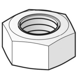 Détails visibles de Écrou hexagonal DIN 934 M8 électrozingué pour Ecrou