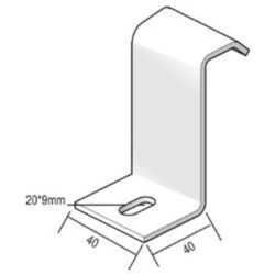 Détails visibles de Étrier de console galvanisé H83 x L40 pour Etrier de console