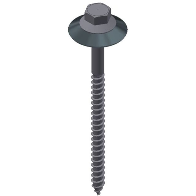 Van der Valk Boulon inox 7x130 mm Boulon inox à tête hexagonale avec rondelle pour toiture ondulée