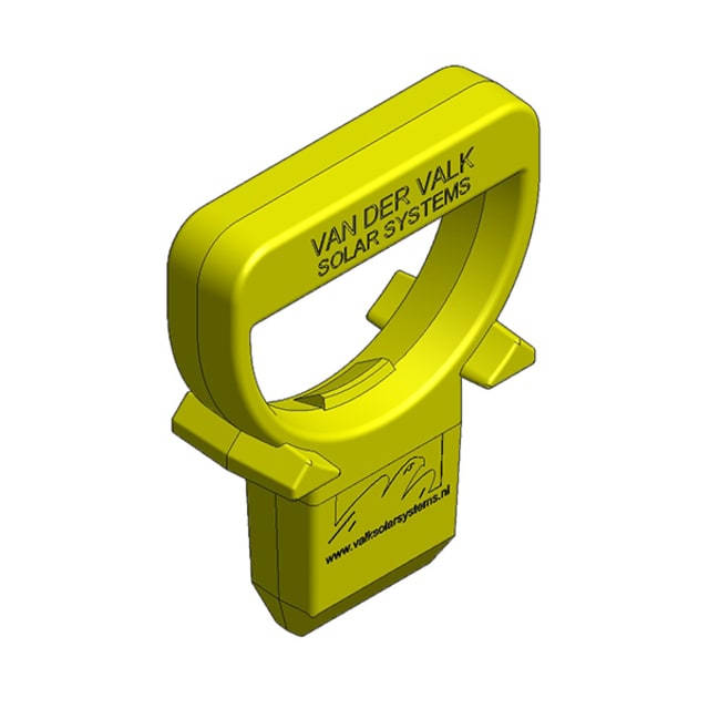 Van der Valk Clé d'alignement en plastique 739010 Clé d alignement en plastique jaune pour support de toit avec ouverture centrale et base rectangulaire