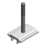 Van der Valk - Contre-plaque alu avec boulon en inox M8x75mm pour système élevé - 724075