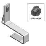 Van der Valk - Croch. de toit alu Slimline 40-50mm + boulon à tête de marteau +écrou bridage - 729530