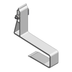 Crochet de toit aluminium Slimline 40 50 mm avec patin strié et fixation réglable