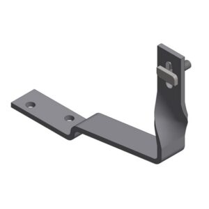 Crochet de toit inox réglable avec platine perforée et support vertical pour fixation photovoltaïque