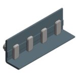 Van der Valk - Pièce alu d'accoupl.pr profil Side++ avec 4 boulons à tête de marteau M8x20 noir - 724863ZW