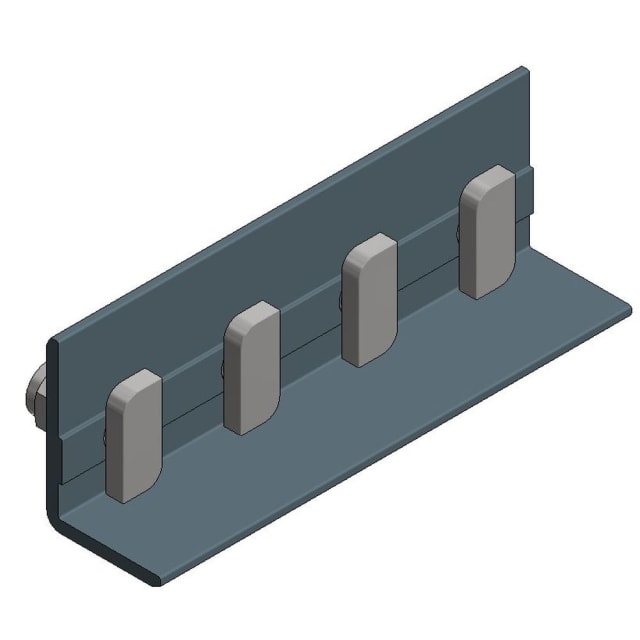 Van der Valk Pièce raccordement aluminium profil Side Pièce de raccordement aluminium pour profil Side avec quatre plots de fixation