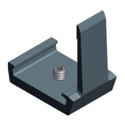 Détails visibles de Pièce d'extrémité alu noire pour profil d'insert pour Pinces et clamps