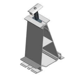 Détails visibles de Pied arrière intermédiaire aluminium ValkPro+ pour Structures de montage panneaux solaires
