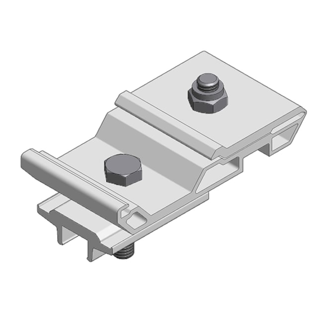 Van der Valk pince montage aluminium 50 mm Pince de montage aluminium 50 mm pour rail Side++ avec vis et écrous de serrage