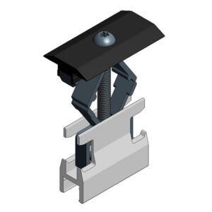 Van der Valk - Pince intermédiaire pour profil alu T30 - écartement de pince 28-50mm - noir - 721550ZW