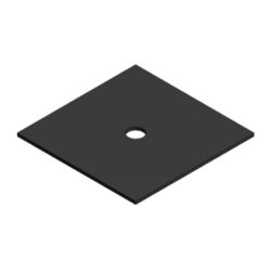 Détails visibles de Plaque caoutchouc profil trapézoïdal 40x40x1 mm pour Accessoires de montage photovoltaïque